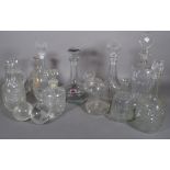 Glassware, comprising; 20th century decanters, (qty).