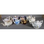 Ceramics, comprising; 19th century and later teapots, including an Imari pattern teapot,