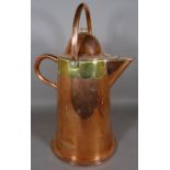 A large 20th century copper jug, 52cm high.