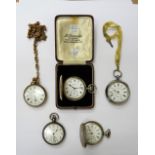 A J.W. Benson, London gentleman's silver hunting cased pocket watch, Birmingham 1928, with a J.W.