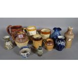 Ceramics, including; Doulton stoneware tankards, jugs, vases and sundry, (qty).