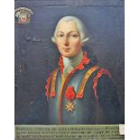 French School (18th century), Portrait of Gabriel Comte de Guillaumanches du Boscage, oil on canvas,