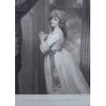 After Romney, Mrs Jordan; After Reynolds, Roxanna, two stipple engravings,