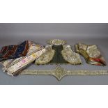 Two 20th century Indian embroidered children's waistcoats and further items, (qty).