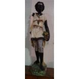 A ceramic Blackamoor figure, 110cm high, (a.f.