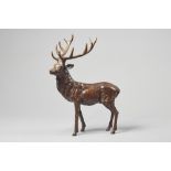 Highland stag, patinated bronze, indistinctly signed, Ltd edition 72/100, 71cm high.