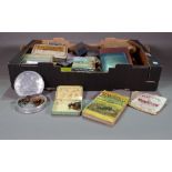 Fishing interest, including; a large box of vintage tackle, flies, lures, wallets, tins and sundry,