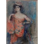 Charles Conder (1868-1909), Bella Antonia, coloured chalks, signed,