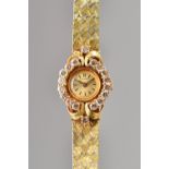 A Cortebert 18ct gold and diamond set lady's dress wristwatch,