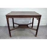 A George III style rectangular mahogany silver table,