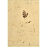 Paul Cesar Helleu (French 1859-1927), Quatre Etudes d'une Fille, drypoint, circa 1900,