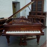 JULIUS BLUTHNER LEIPZIG; an overstrung iron framed rosewood cased grand piano, 74551, 1907,