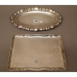A shaped oval small serving dish, detailed 800, length 34.
