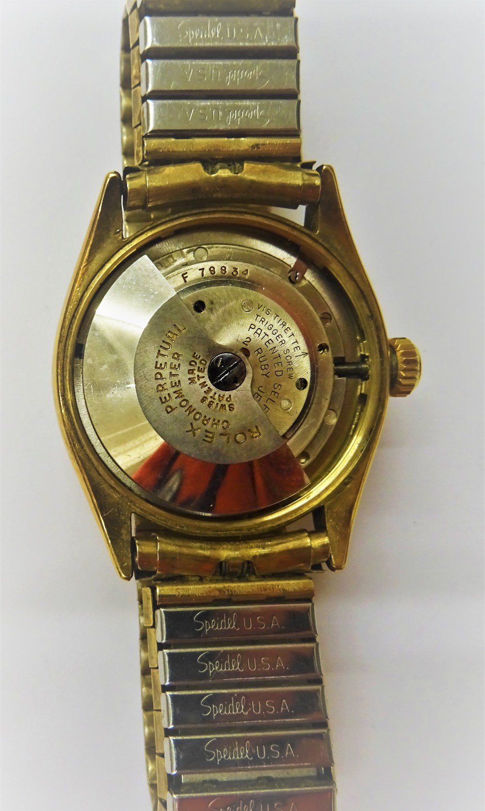 A Rolex Oyster Perpetual gold cased gentleman's wristwatch, - Image 3 of 4