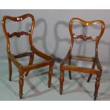 A set of four William IV mahogany kidney back dining chairs, (a.f.).