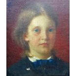 Paul Alfred de Curzon (1820-1895), Henri de Curzon, enfant, oil on canvas, 14cm x 10.5cm.