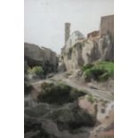 Paul Alfred de Curzon (1820-1895), Ronciglione: Ravin du village; Convent de Megaspilou, two,