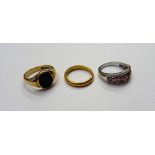 A 22ct gold plain wedding ring, London 1937, weight 5 gms,