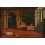 Paul Alfred de Curzon (1820-1895), La Chambre Turque, Villa Medici, oil on canvas,