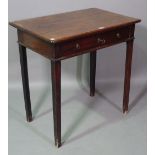 A mid-18th century mahogany single drawer side table, 154cm long x 90cm wide.