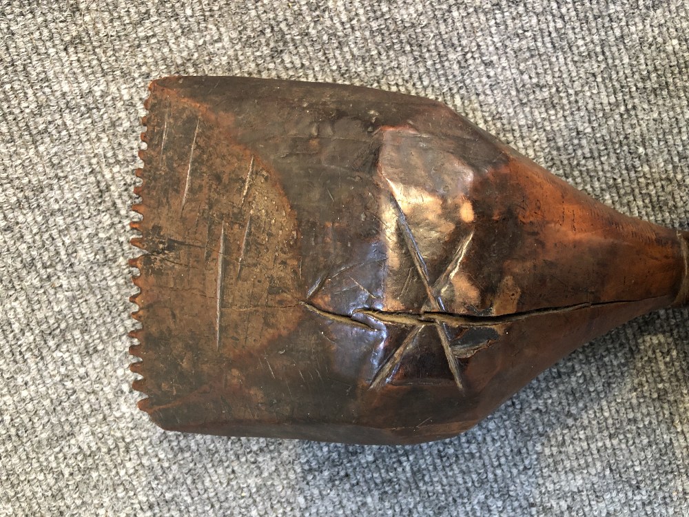 An unusual African hardwood combing tool (30cm), two wooden ladles, - Image 7 of 13