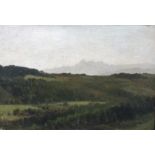 Paul Alfred de Curzon (1820-1895), Vue de St Malo; Vue des Pyrenees, a pair, oil on canvas,
