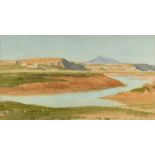 Paul Alfred de Curzon (1820-1895), Aqua-Acetosa et rochers de Nasons, watercolour,
