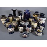 Asian ceramics, comprising; mainly 20th century and later Japanese vases, (qty).