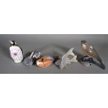 Ceramics, including; a Royal Crown Derby paperweight modelled as a penguin,