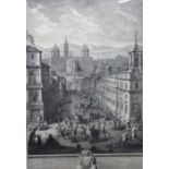 Circle of Piranesi, View of the Basilica di Santa Maria Maggiore, Roma, engraving, 101cm x 70cm.