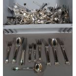 Puiforcat; A large quantity of silver plated flatware.