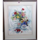 Jenny Cameron (20th century), Floral still lives, two, watercolour, both signed, one dated 1967,