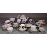 Ceramics, including; mostly Regency tea wares, a New Hall teapot, Imari cups, vases,