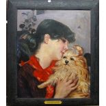 Janice Roberts (contemporary), Actress with her dog Ruff (Lena Blades); Portrait of Leah Laura, two,