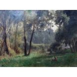 Paul Alfred de Curzon (1820-1895), Bords du Doubs; Pres du Pont du Garde; two, oil on canvas,