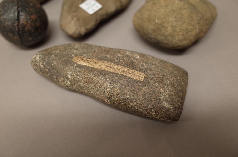 A North American Indian carved stone axe had (11. - Image 2 of 3