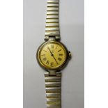 A Dunhill Quartz steel gentleman's bracelet wristwatch,