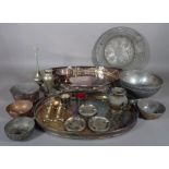A quantity of silver plated items, to include trays,