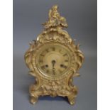 A French ormolu mantel clock In the Louis XV style, circa 1850 The case of shaped outline,