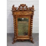 An early 20th century Italian carved giltwood table top display cabinet,