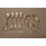 Silver, foreign and plated wares comprising a model of an oar, Birmingham 1959, a vesta case,