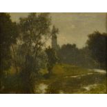Paul Alfred de Curzon (1820-1895), Bords de la Souldre, two, oil on canvas,