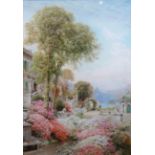 Ebenezer Wake Cook (1843-1926), Villa Melzi Bellagio 1908, watercolour, signed, 76cm x 53cm.