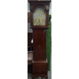 A late George III mahogany, boxwood-inlaid and ebony-outlined longcase clock By Walter Barr,