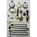 A silver cased, key wind, openfaced gentleman's pocket watch, London 1876, a silver cased, key wind,