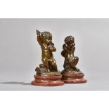 Louis Kley, (French 1833 - 1911), a pair of bronze Cupid figures,