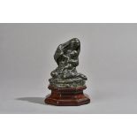 Alfred Bertram Pegram, (English, 1873-1941), patinated bronze group depicting mother & child,