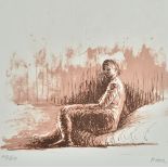 Henry Moore (1898-1986), Resting Girl, colour lithograph on wove paper, Circa 1974,