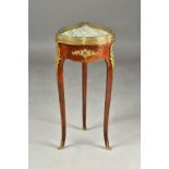 A French gilt metal mounted kingwood occasional table,