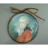 Attributed to Heinrich Friedrich Fuger (1751-1818) portrait miniature on ivory of a gentleman,